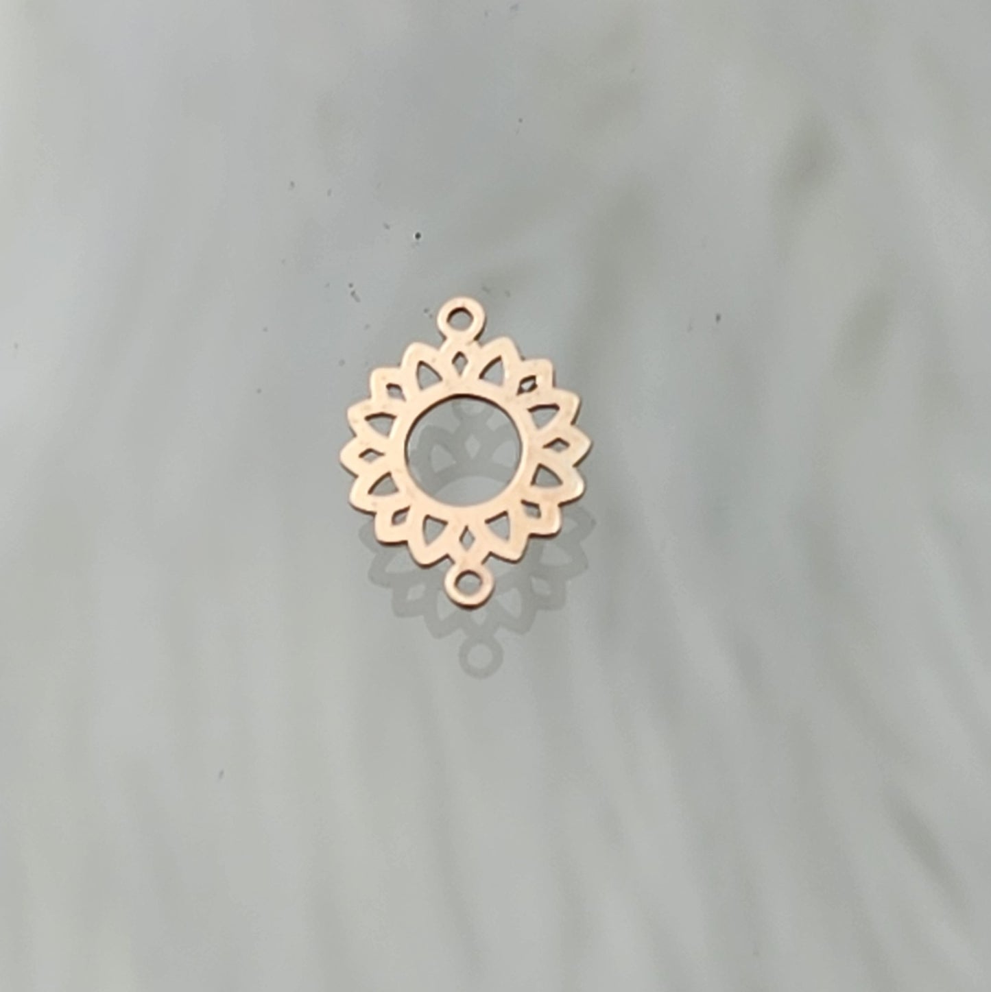 Sunflower connector - Sterling silver, Gold filled, Rose gold or solid gold