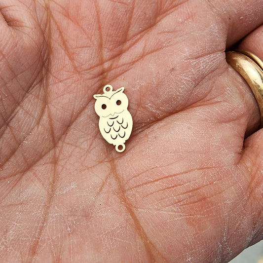 OWL connector - Sterling silver, Gold filled, Rose gold or solid gold