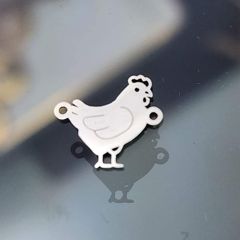Chicken Permanent Jewelry Connector Connector - Sterling Silver, Gold Filled or 14k Gold (Copy)