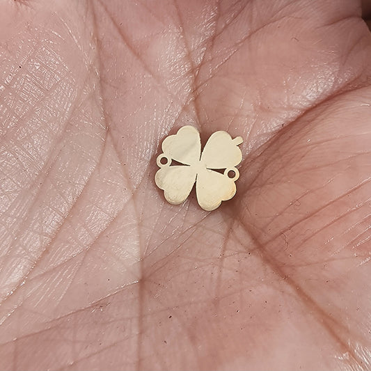 Shamrock Connector in Sterling Silver, Gold Filled Or Solid Gold