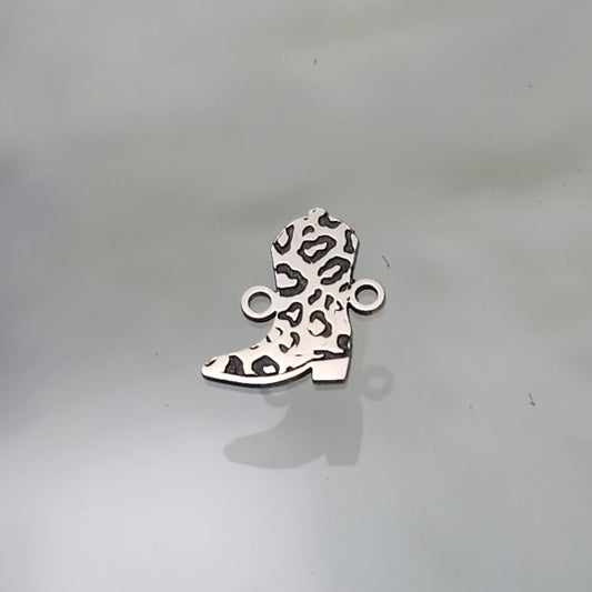 Cowboy boot connector leopard print