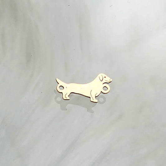 Dachshund Connector, Gold Filled Permanent Jewelry Connector Connector - Sterling Silver, Gold Filled or 14k Gold (Copy)