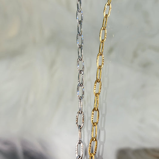 Textured 3.5 mm Staple Chain by the foot