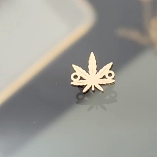 MJ Leaf Permanent Jewelry Connector Connector - Sterling Silver, Gold Filled or 14k Gold