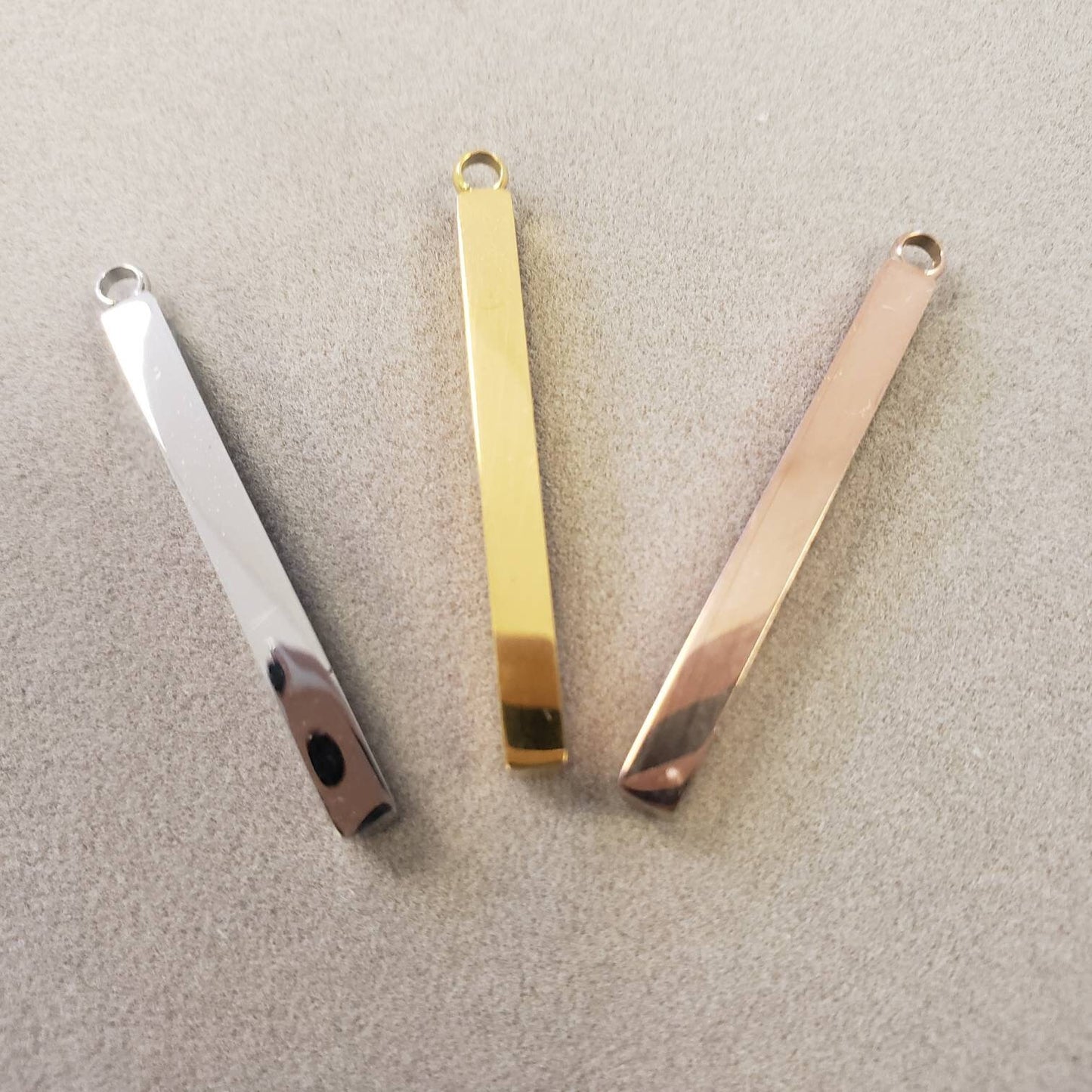 Vertical bar necklace blank, stamping bar pendant, bulk bar pendant, wholesale stamping or engraving.