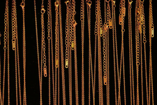 Gold cable chain, high quality does not tarnish or change colors with extender diy, wholesale supply